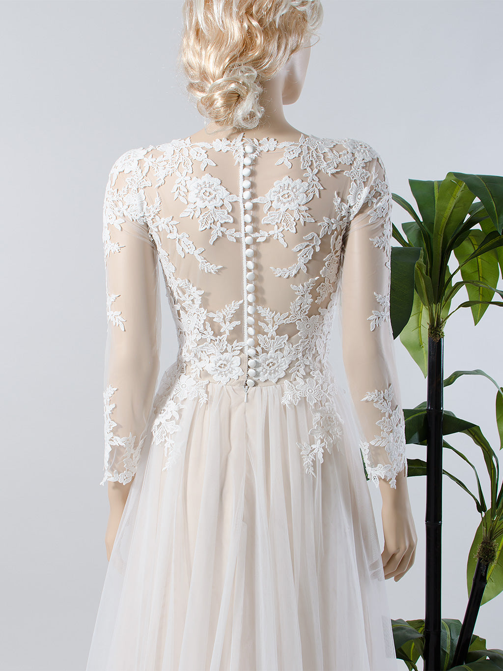 all lace long sleeve wedding dress