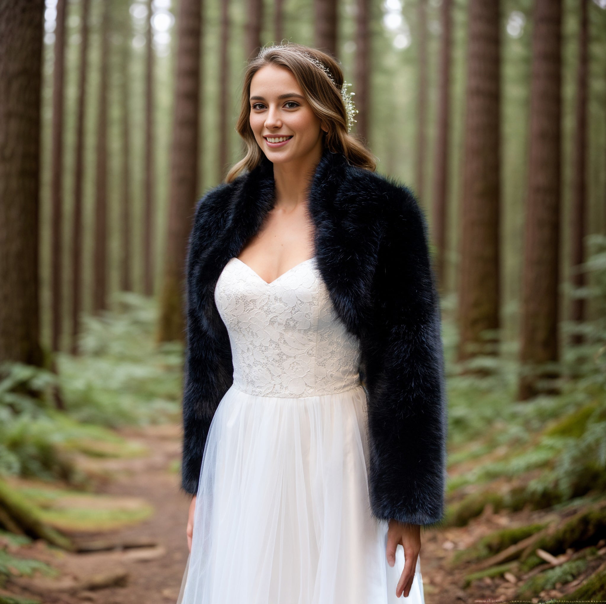 Faux Fur Bolero and Faux Fur Shrug Tulip Bridal