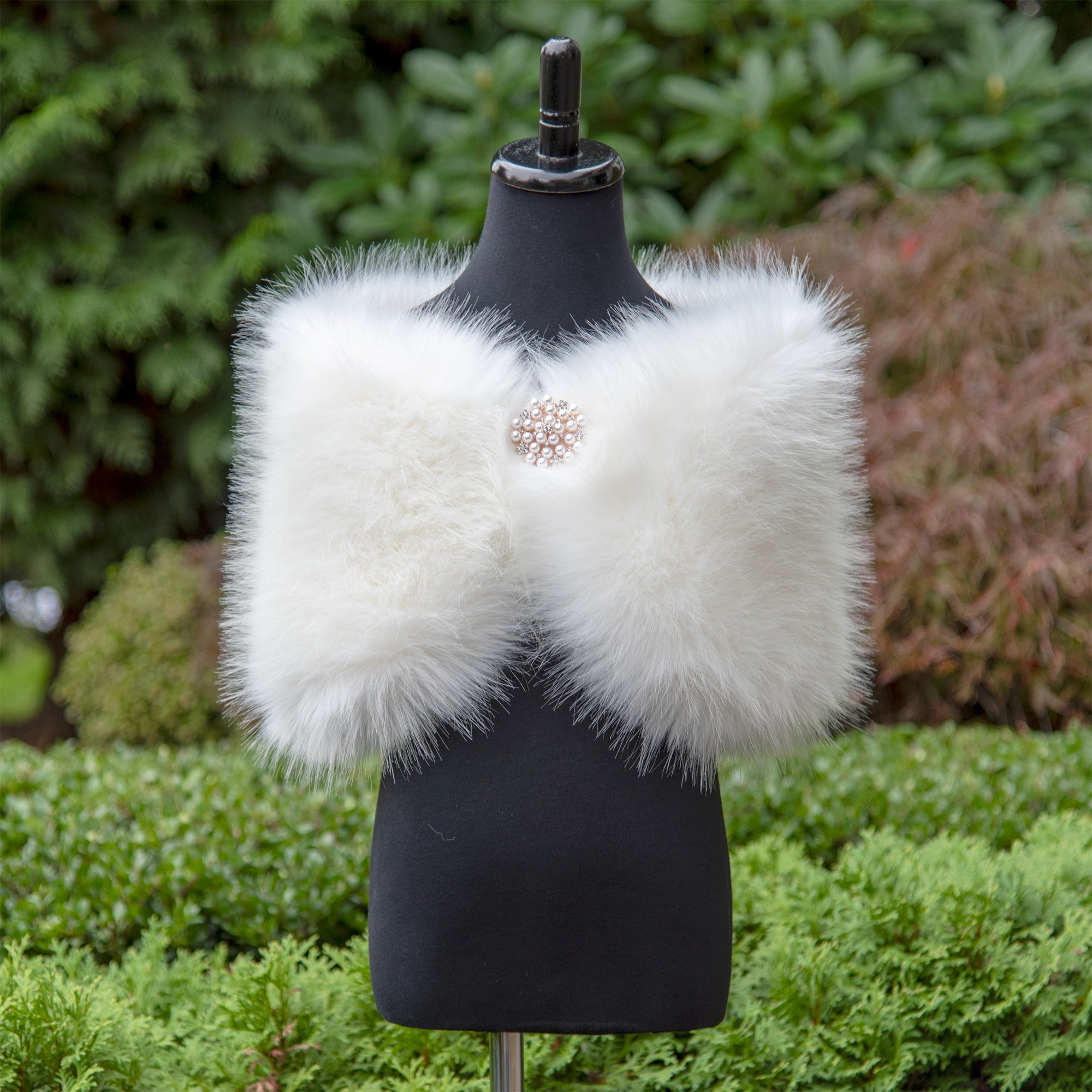 Fur shrug outlet for flower girl