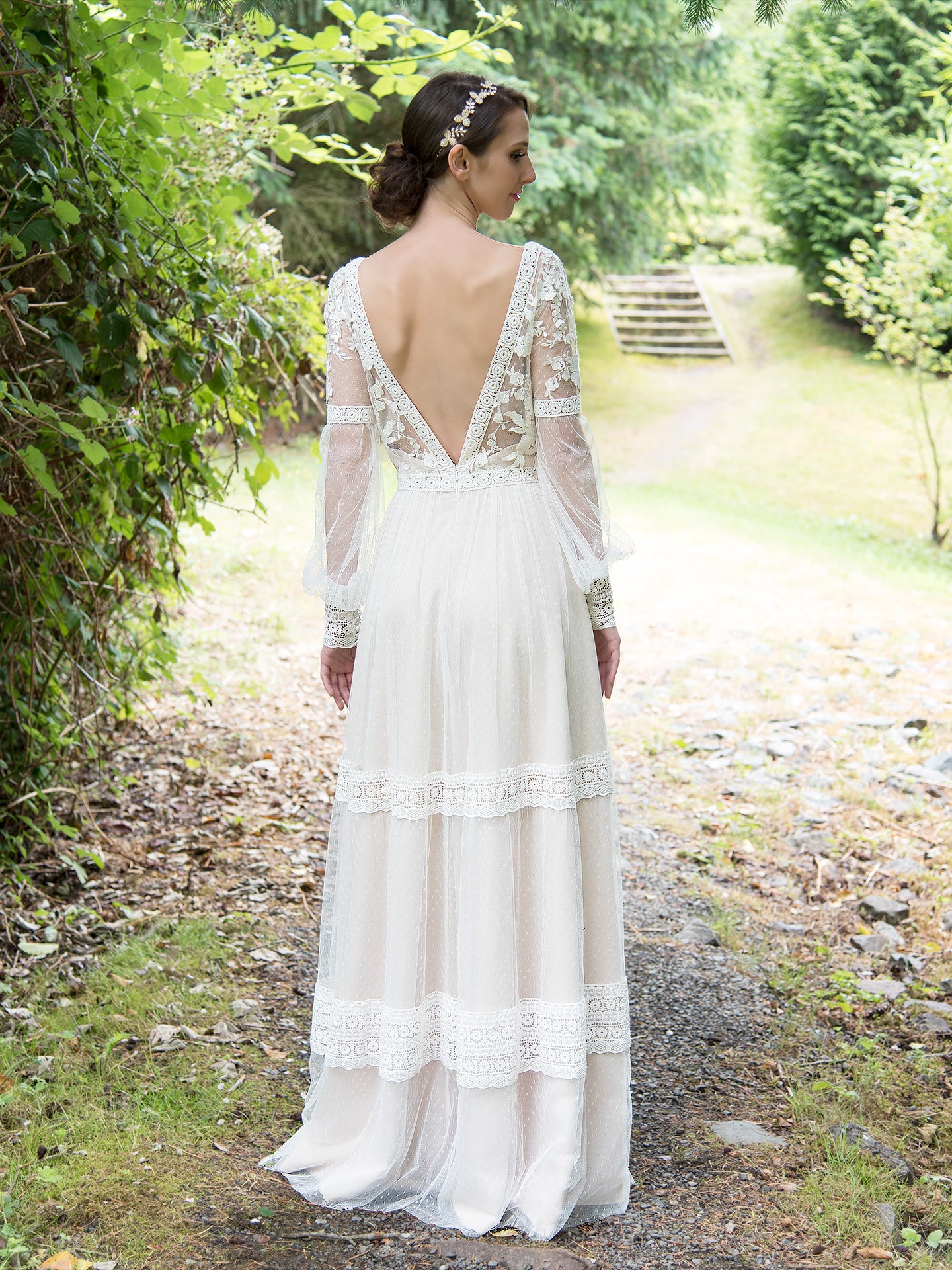 Boho Wedding Dress with Long Sleeves 6 Weeks 20