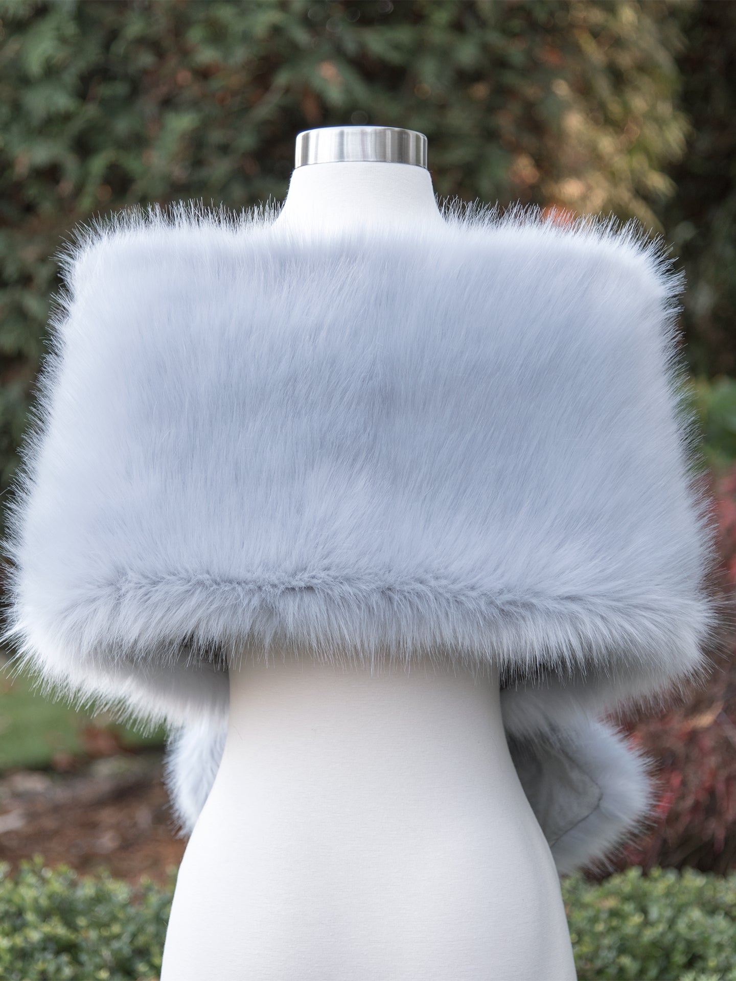 Blue faux fur on sale shrug