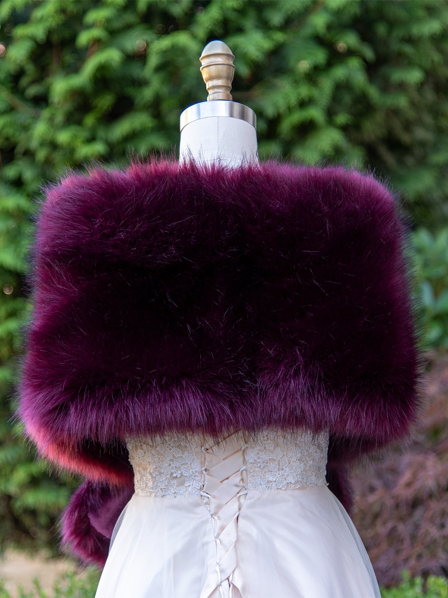 Purple best sale fur wrap