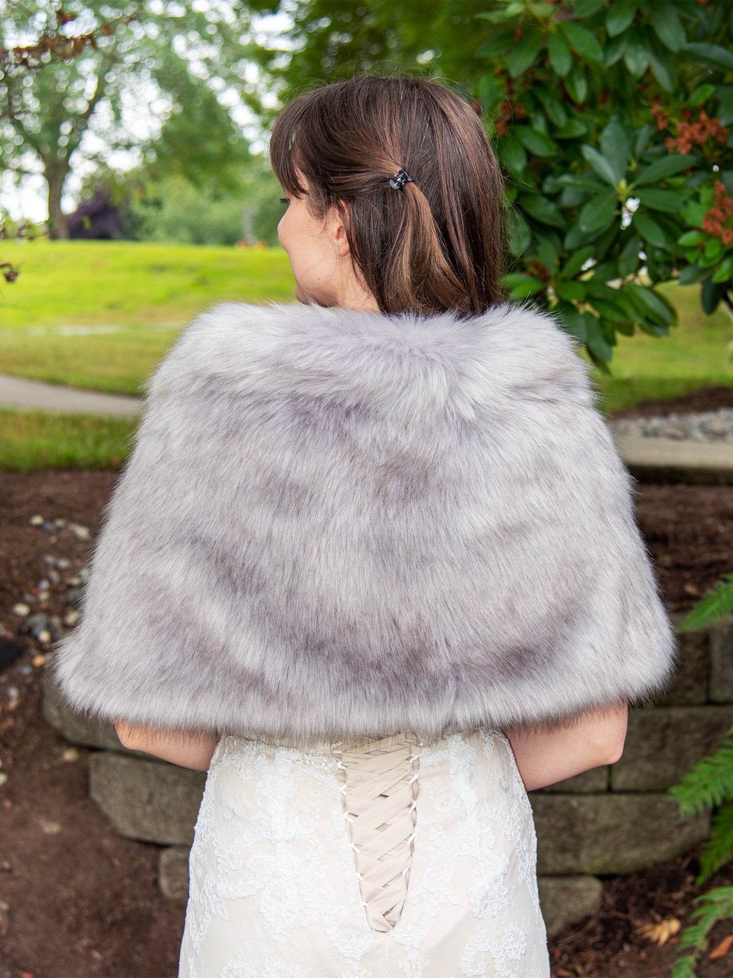 Grey Fur Shawl