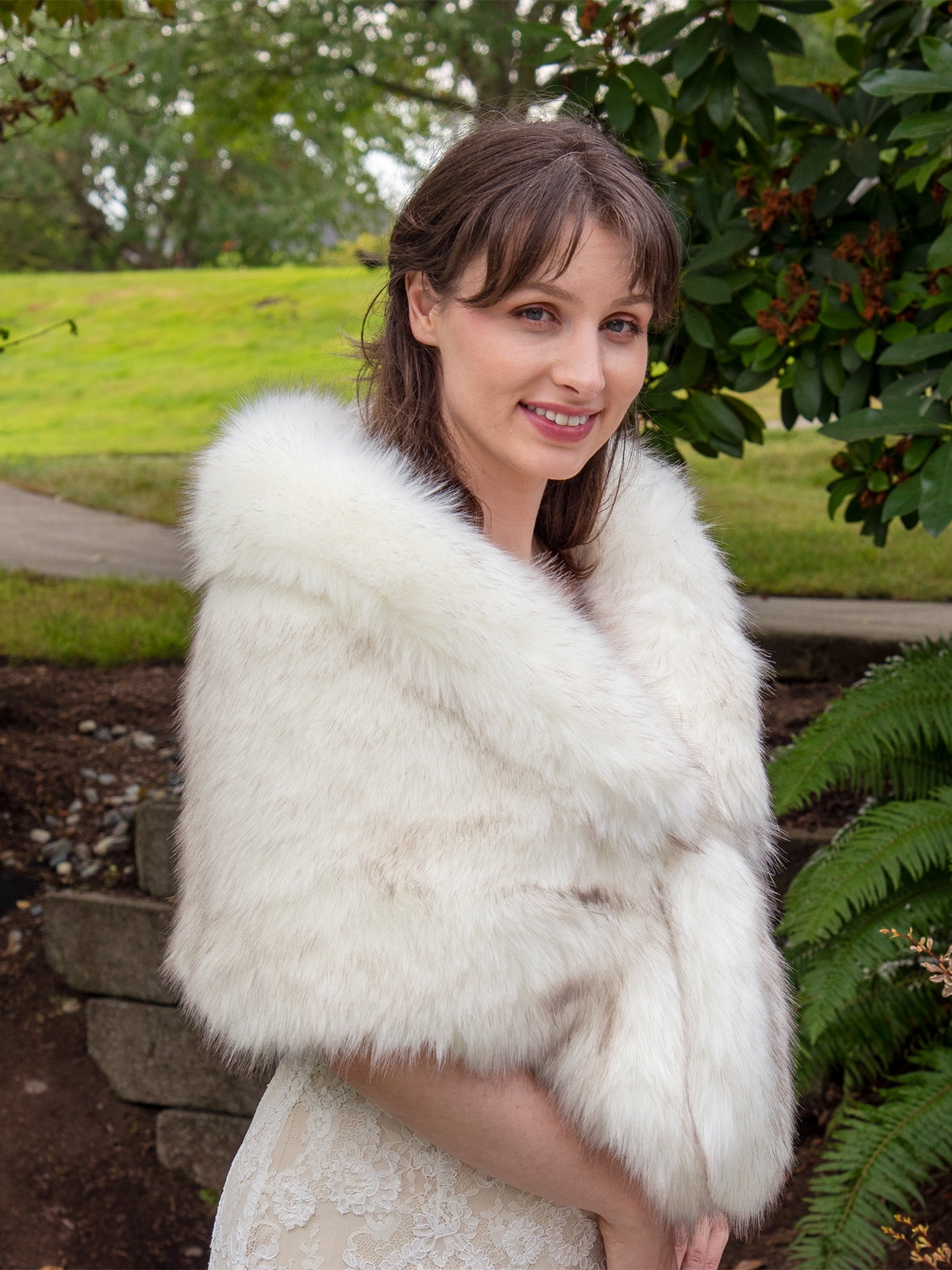 Ivory faux fur clearance bolero