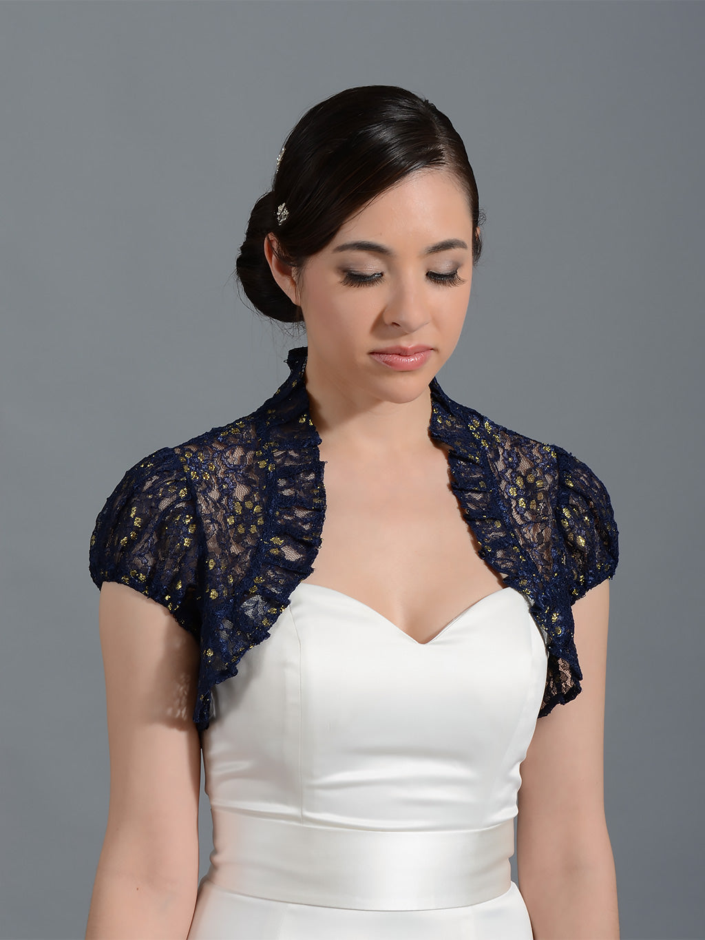 Navy blue deals lace bolero