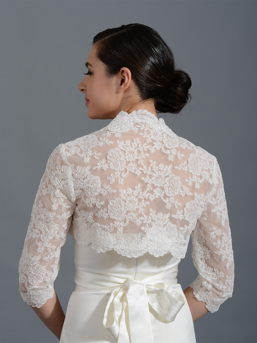 Long sleeve lace shop bolero for wedding dress