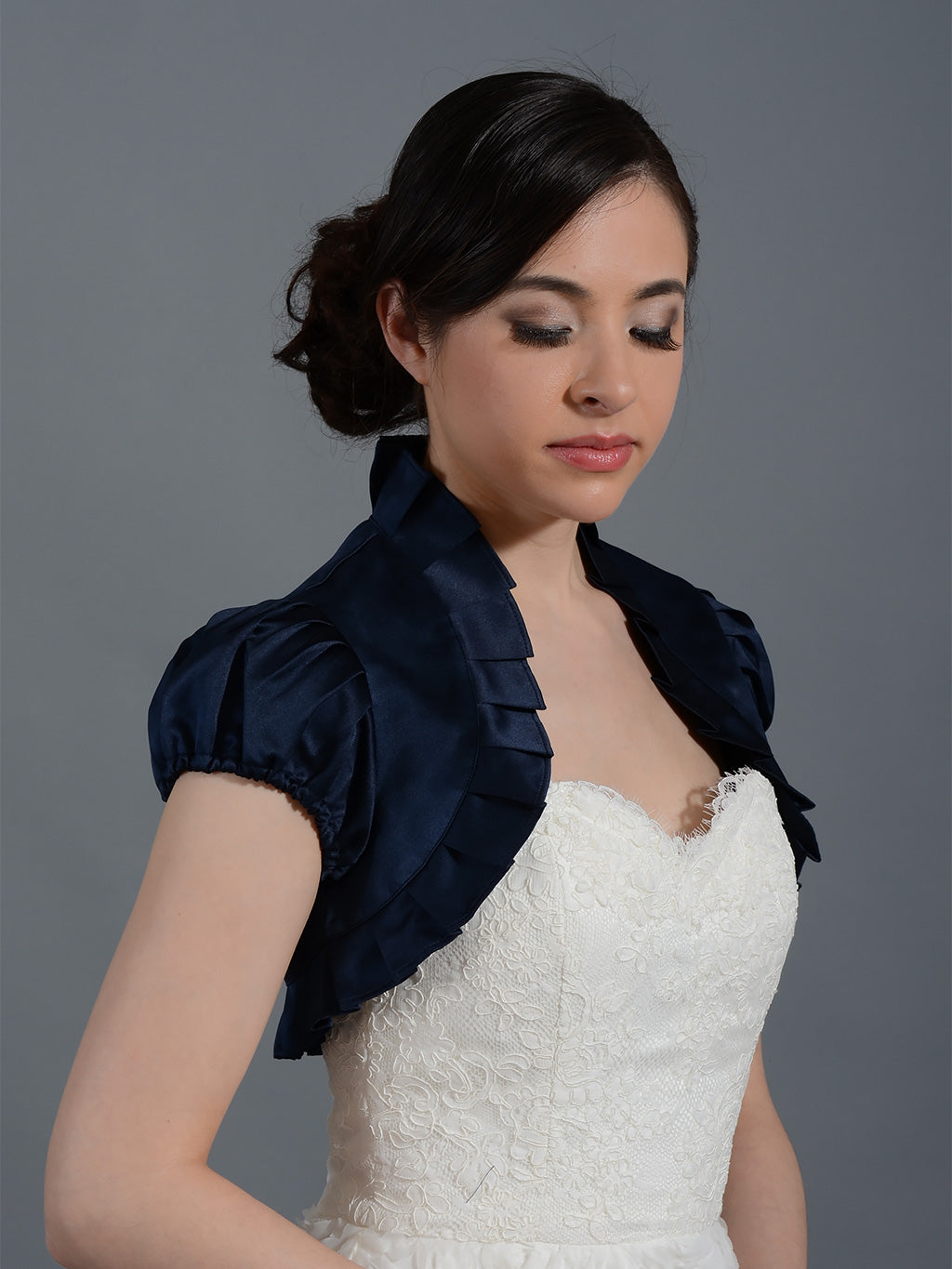 Navy shrug shop for wedding