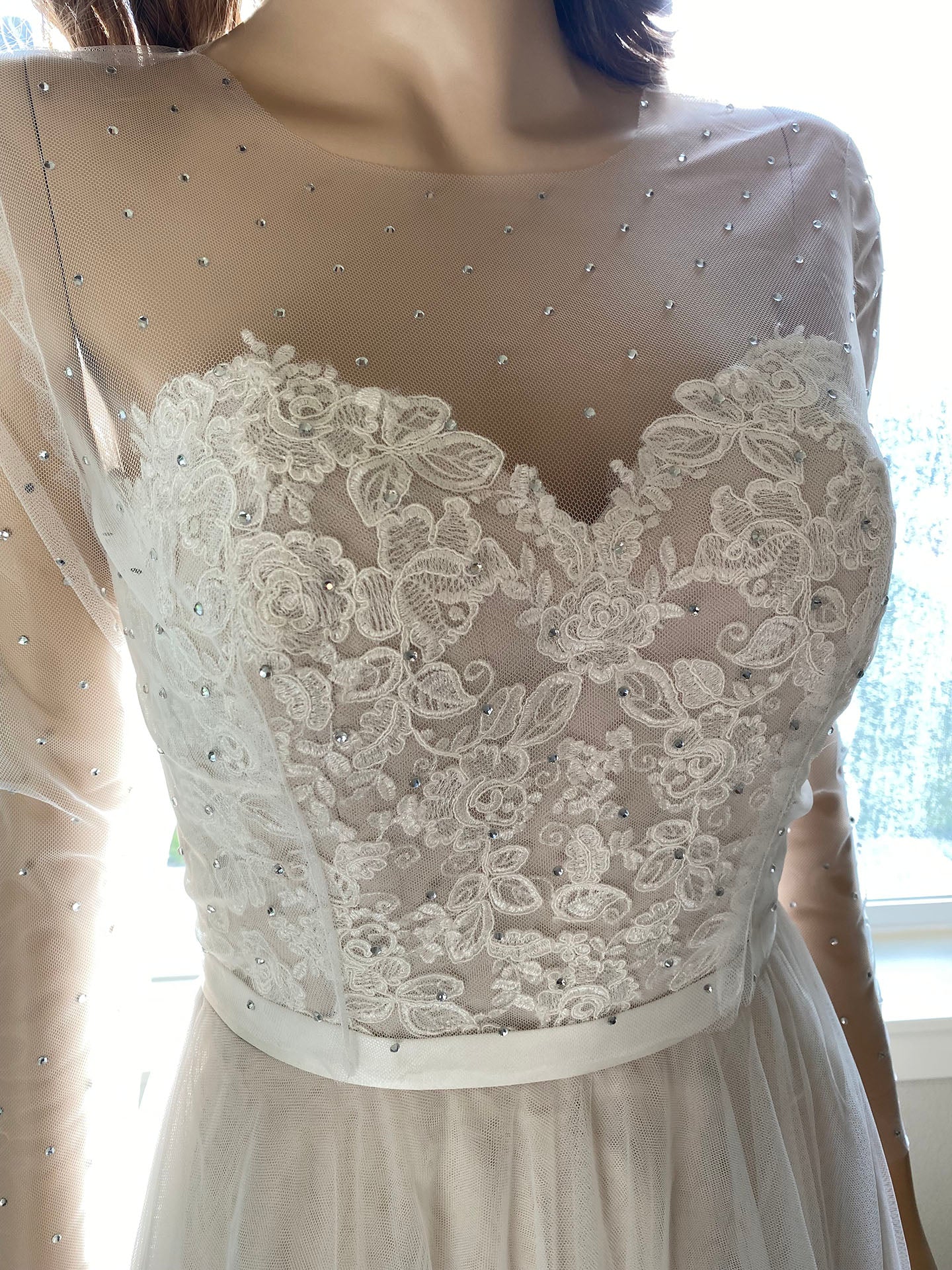 Rhinestone Top Wedding Dress