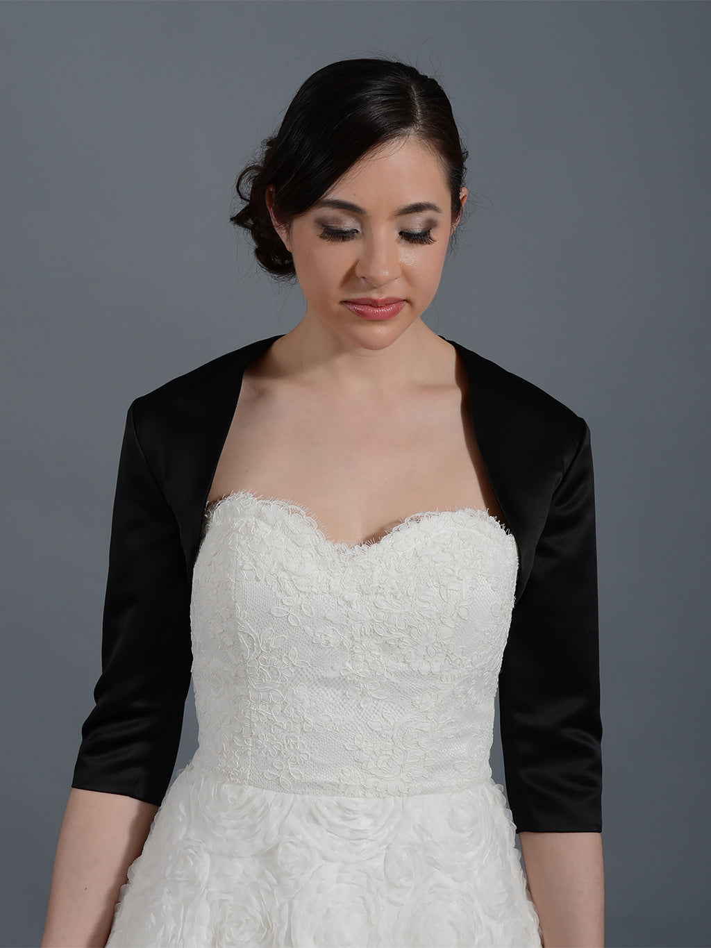 Satin hot sale bridal jacket