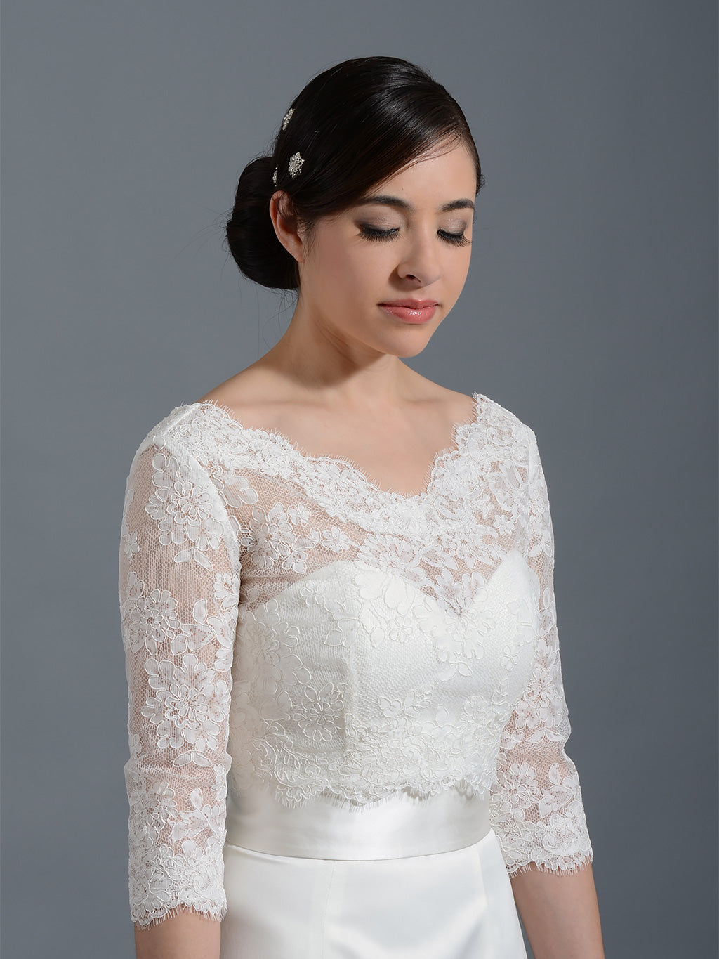 lace bolero wedding jacket WJ004 – Tulip Bridal