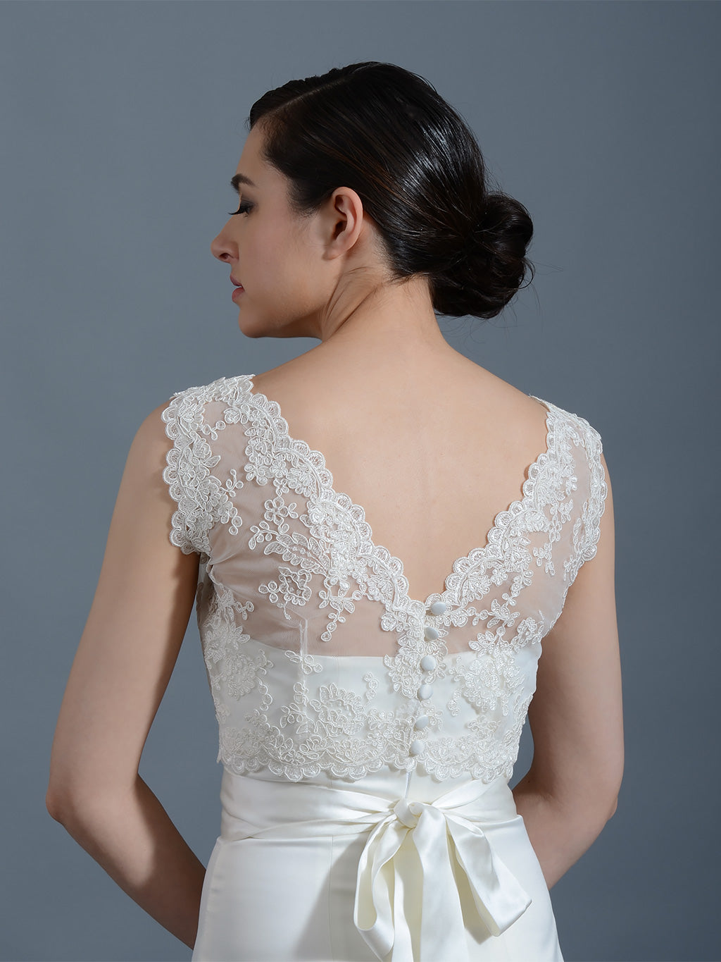 Long lace deals wedding jacket