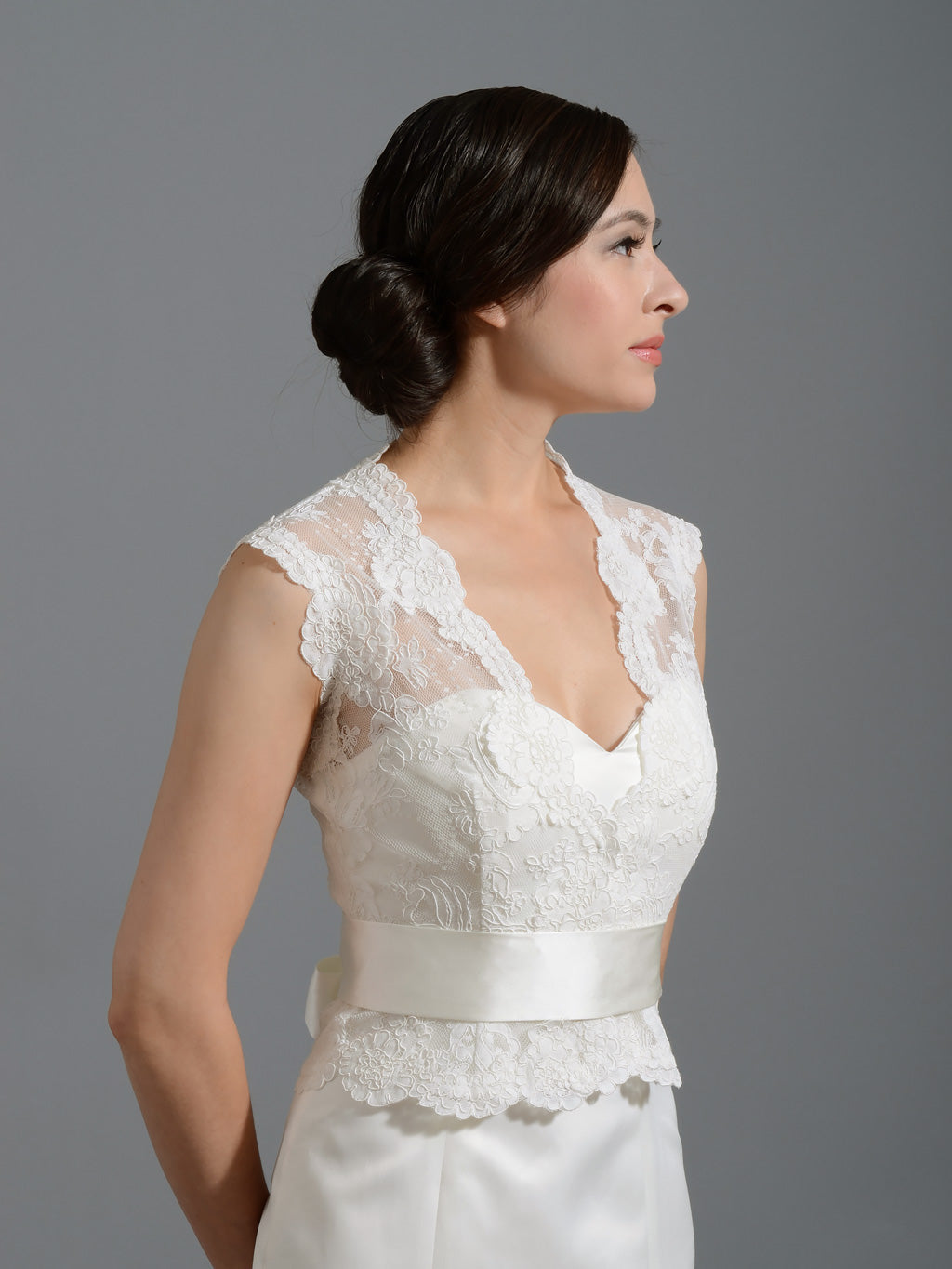 Ivory Lace Wedding Jackets for Dresses