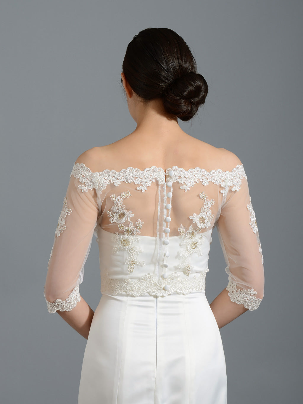 Lace wedding jacket outlet with sleeves